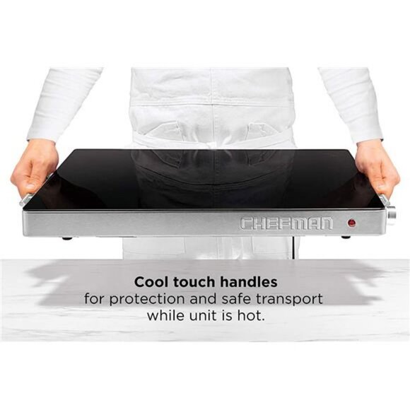 Chefman Electric Warming Tray/Trivet with Adjustable Temperature Control, 21x16 - Picture 4 of 5